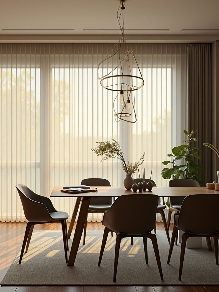 Cortina de Bandas Verticales vista general